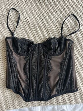 Urban Outfitters Black Lace Camisole Chemise